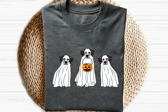 Boo Ghost Dalmatian Halloween Dog Graphics & T-Shirt Designs