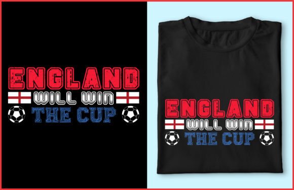 Football World Cup England Flag T-Shirt Graphics