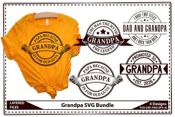 Grandpa SVG Bundle: Graphics for T-Shirt Designs