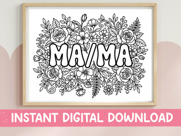 Mama Floral Graphics for T-Shirt Designs
