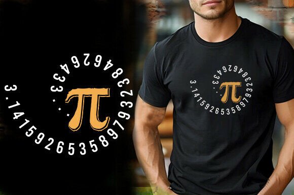 Pi Coloring Funny Vector Graphics for T-Shirt Designs