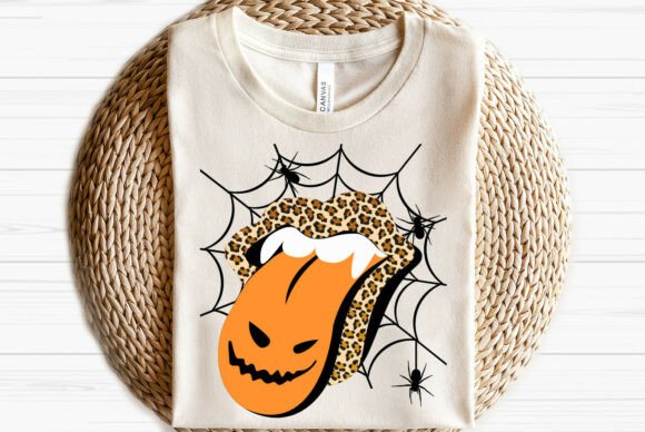 Pumpkin Lips Svg, Leopard Lips Halloween Graphics and T-Shirts