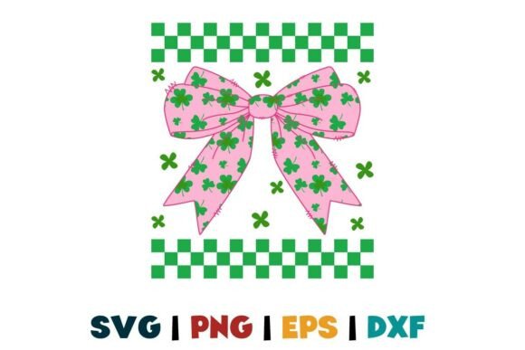 Shamrock Coquette Bow SVG Graphics for T-Shirt Designs